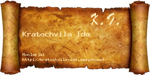 Kratochvila Ida névjegykártya